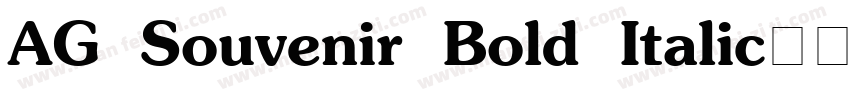 AG Souvenir Bold Italic字体下载字体转换